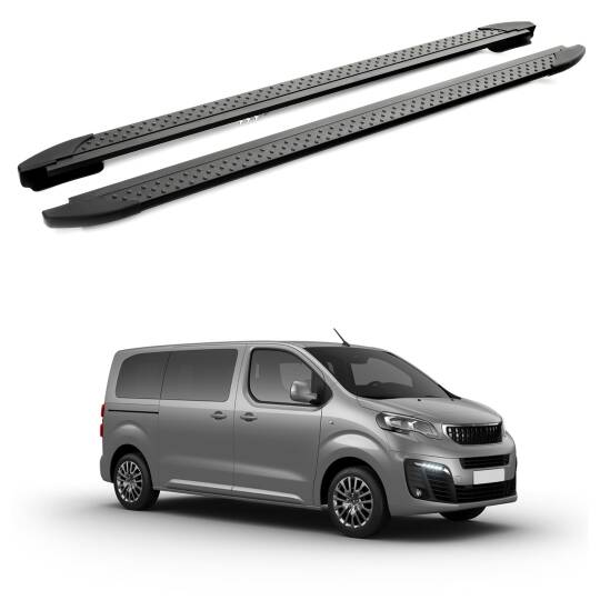 TURTLE Fits Peugeot Traveller (Mk3) 2017-2025 / Lwb Side Step Era V1 Black