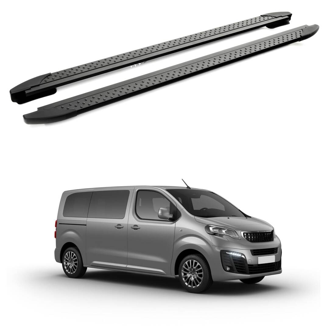 TURTLE Fits Peugeot Traveller (Mk3) 2017-2025 / Lwb Side Step Era V1 Black - 1