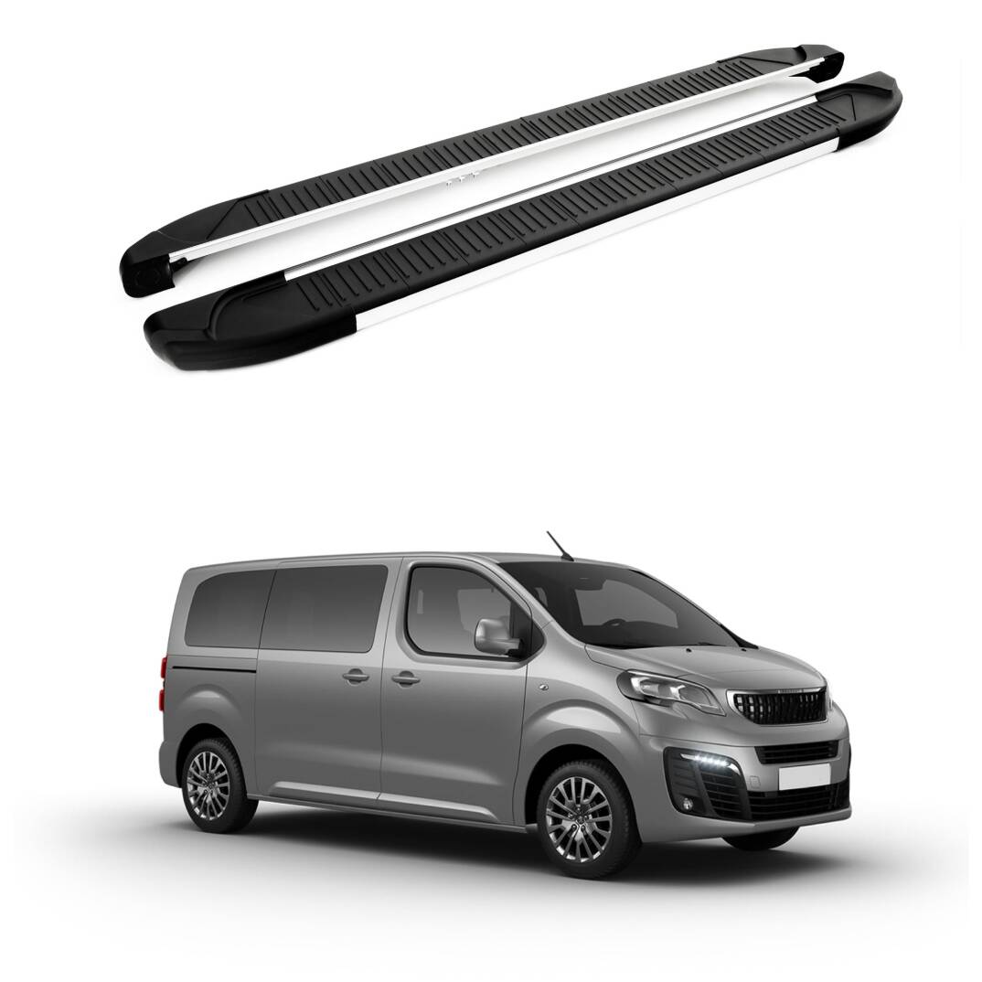 TURTLE Fits Peugeot Traveller (Mk3) 2017-2025 / Swb Side Step Another Silver - 1