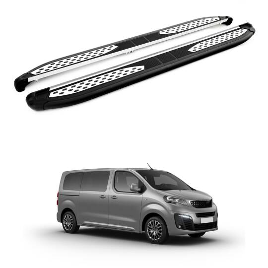 TURTLE Fits Peugeot Traveller (Mk3) 2017-2025 / Swb Side Step Plus Black
