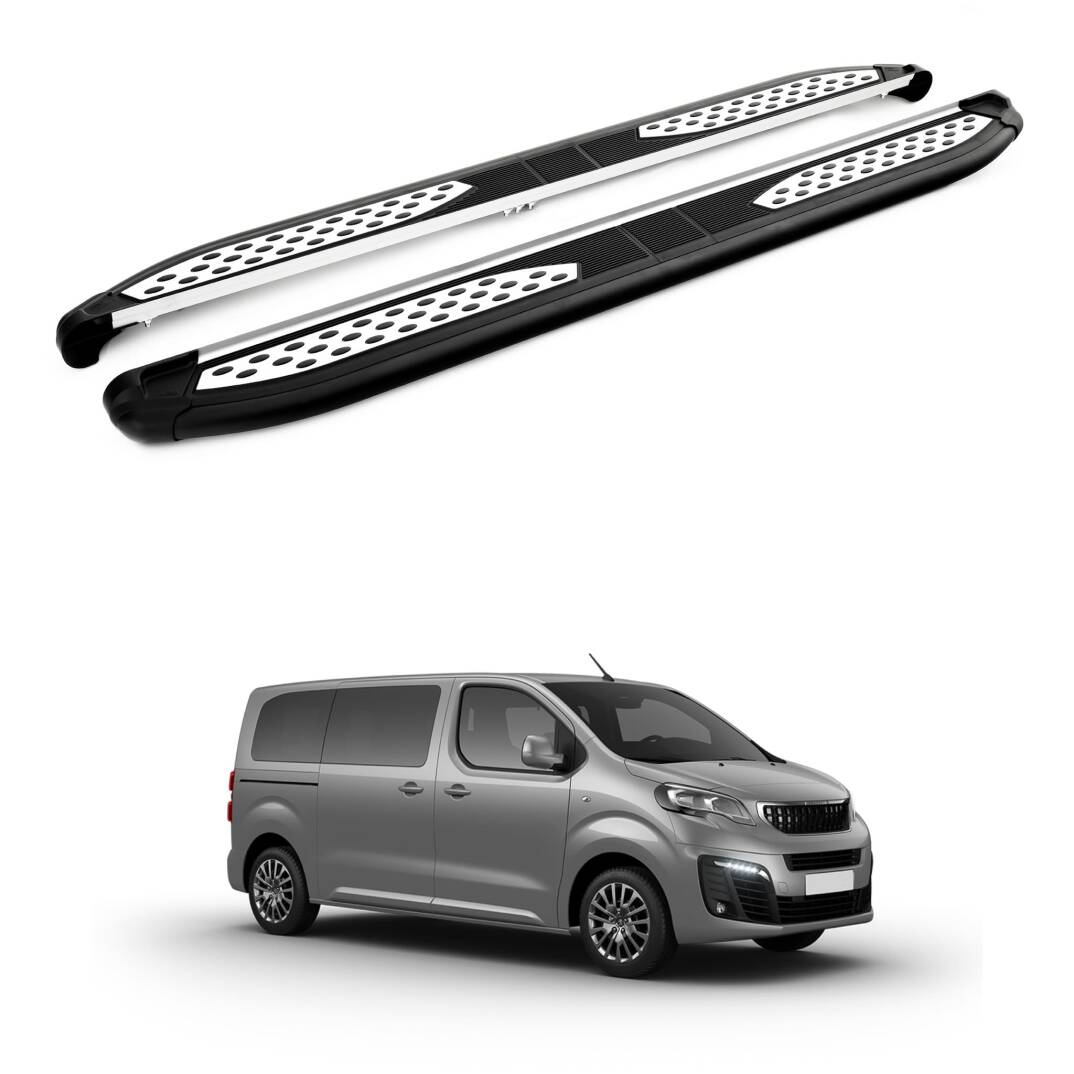 TURTLE Fits Peugeot Traveller (Mk3) 2017-2025 / Swb Side Step Plus Black - 1