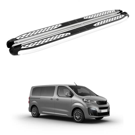 TURTLE Fits Peugeot Traveller (Mk3) 2017-2025 / Swb Side Step Plus Silver