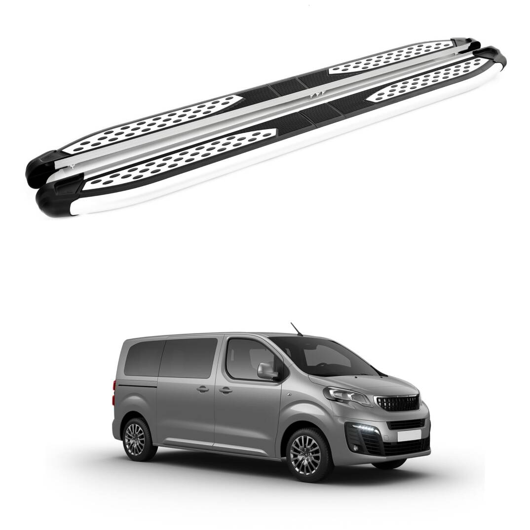 TURTLE Fits Peugeot Traveller (Mk3) 2017-2025 / Swb Side Step Plus Silver - 1