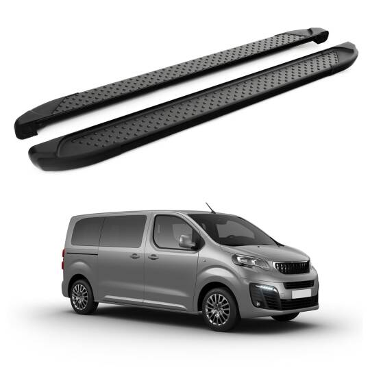 TURTLE Fits Peugeot Traveller (Mk3) 2017-2025 / Swb Side Step Sapphire V1 Black
