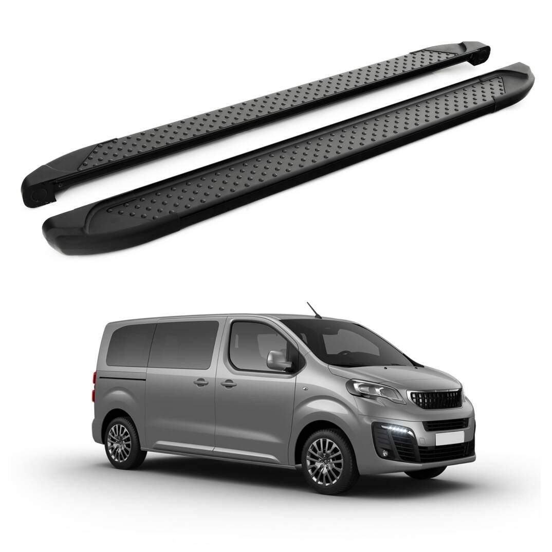 TURTLE Fits Peugeot Traveller (Mk3) 2017-2025 / Swb Side Step Sapphire V1 Black - 1