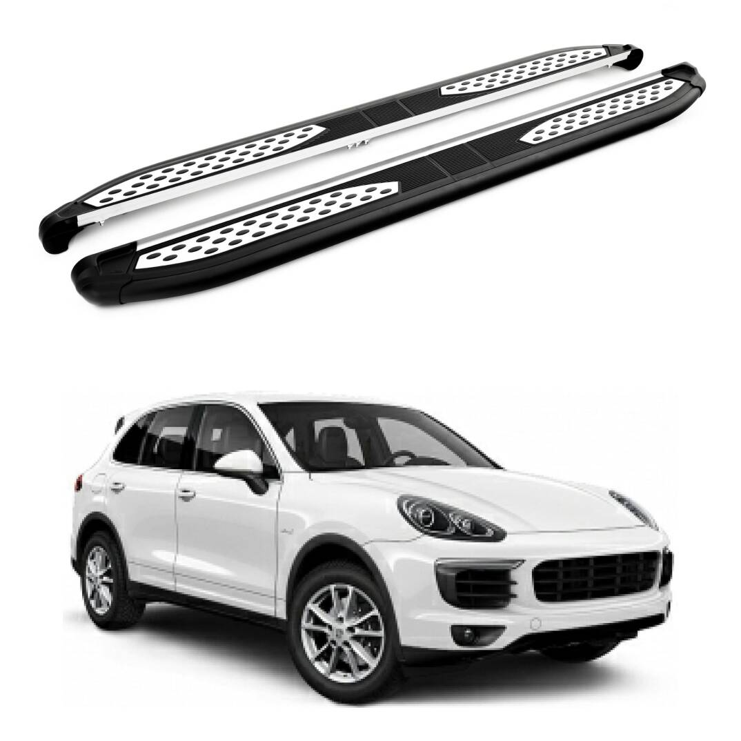 TURTLE Fits Porsche Cayenne (92A-E2) 2011-2017 Side Step Plus Black - 1