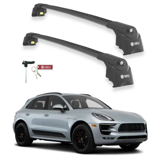 TURTLE Fits Porsche Macan 2014-2025 Roof Rack Air2 Black