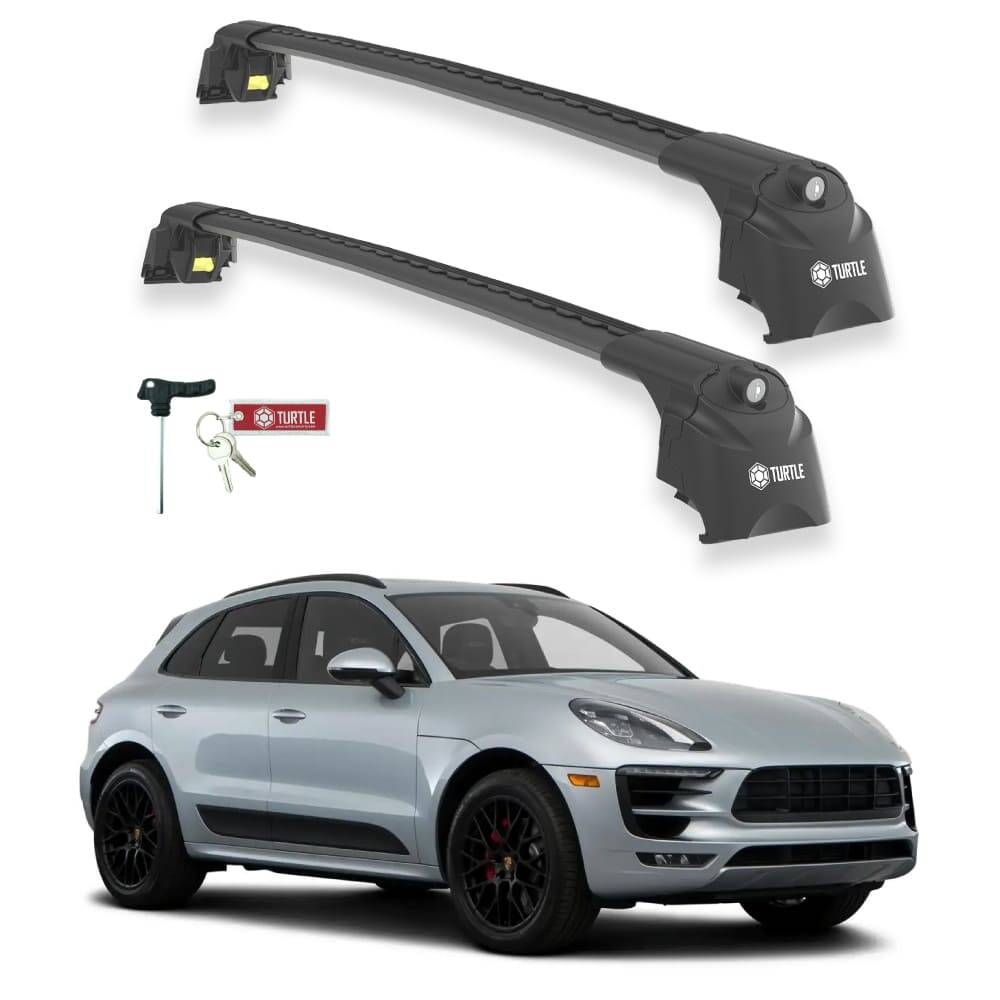TURTLE Fits Porsche Macan 2014-2025 Roof Rack Air2 Black - 1