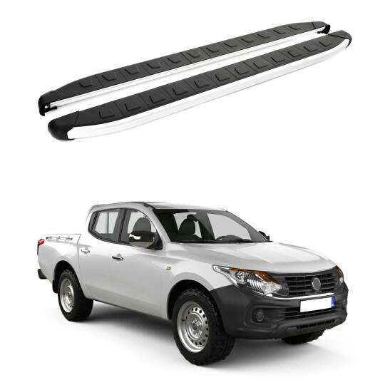 TURTLE Fits Ram 1200 2016-2021 Side Step Alyans Silver