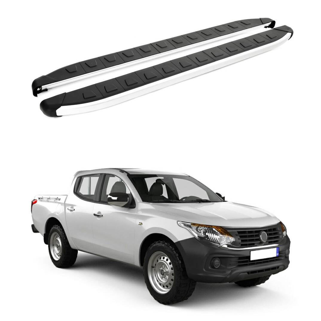 TURTLE Fits Ram 1200 2016-2021 Side Step Alyans Silver - 1