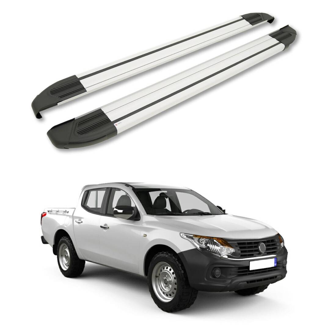 TURTLE Fits Ram 1200 2016-2021 Side Step Brillant Silver - 1