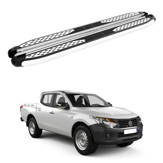 TURTLE Fits Ram 1200 2016-2021 Side Step Plus Silver