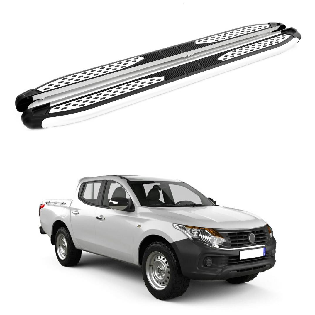 TURTLE Fits Ram 1200 2016-2021 Side Step Plus Silver - 1