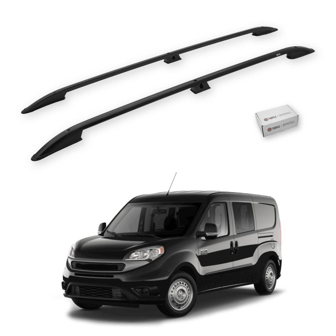 TURTLE Fits Ram Promaster City 2015-2025 / Lwb Roof Rail Crown Black - 1