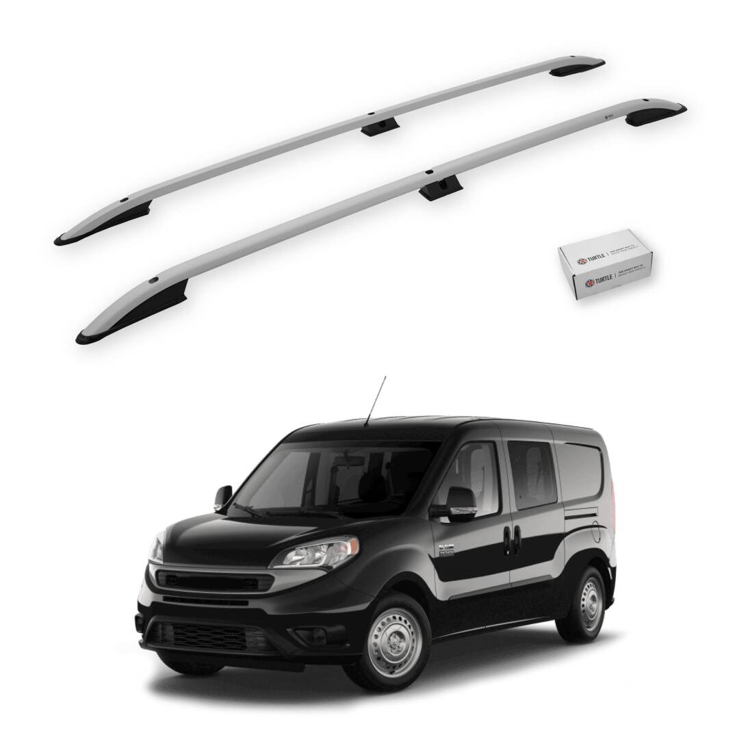 TURTLE Fits Ram Promaster City 2015-2025 / Lwb Roof Rail Crown Silver - 1