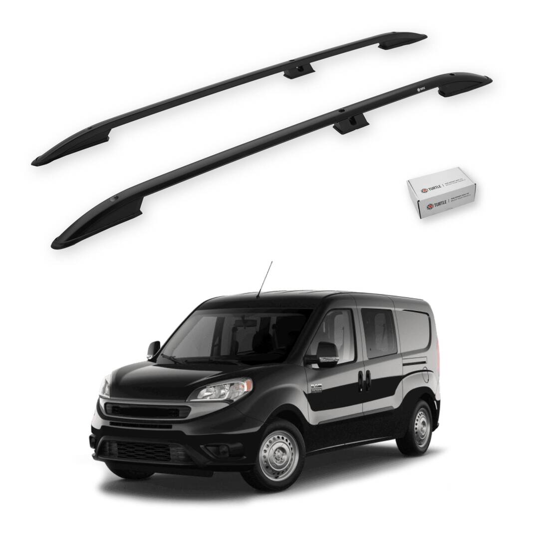 TURTLE Fits Ram Promaster City 2015-2025 / Swb Roof Rail Crown Black - 1