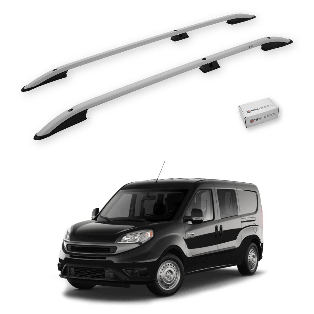 TURTLE Fits Ram Promaster City 2015-2025 / Swb Roof Rail Crown Silver - 1