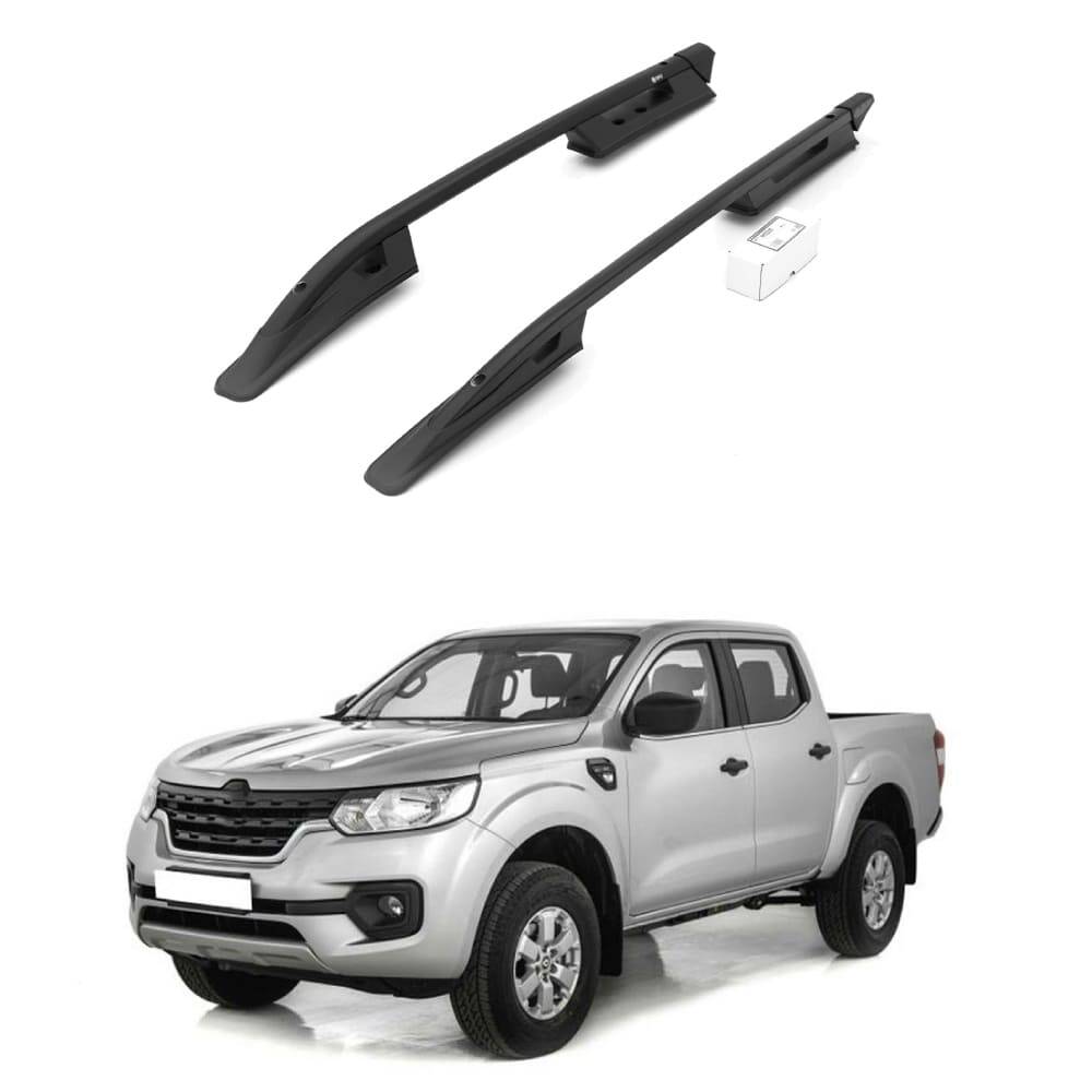 TURTLE Fits Renault Alaskan 2017-2025 Roof Rail Falcon Black - 1