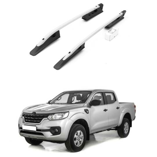 TURTLE Fits Renault Alaskan 2017-2025 Roof Rail Falcon Silver