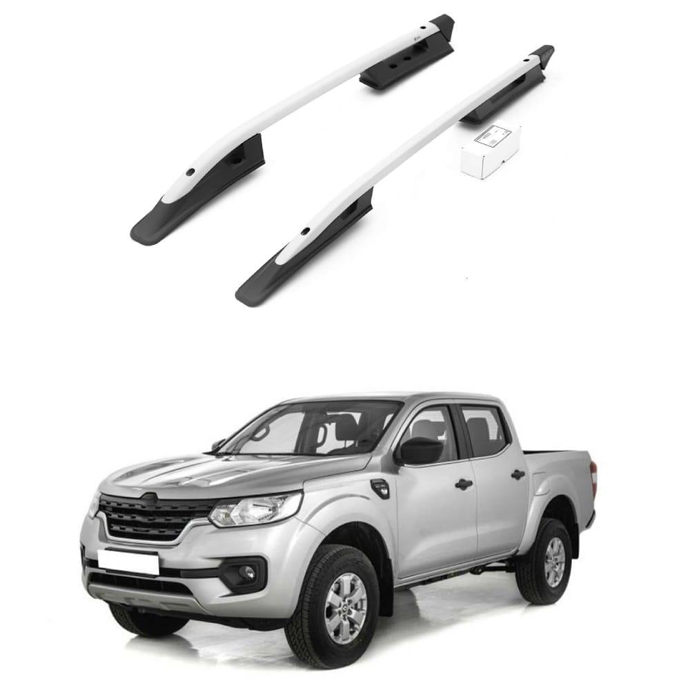 TURTLE Fits Renault Alaskan 2017-2025 Roof Rail Falcon Silver - 1