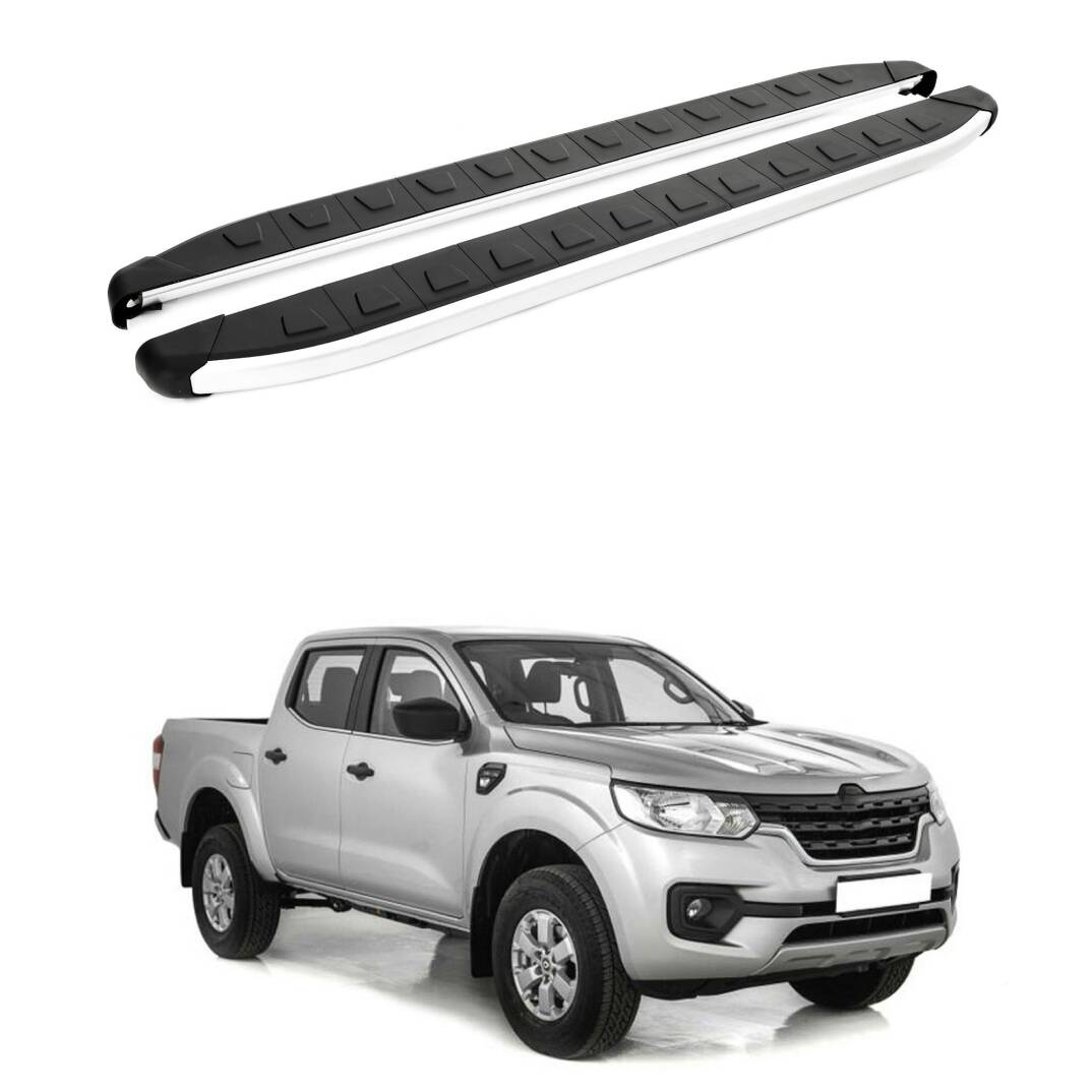 TURTLE Fits Renault Alaskan 2017-2025 Side Step Alyans Silver - 1