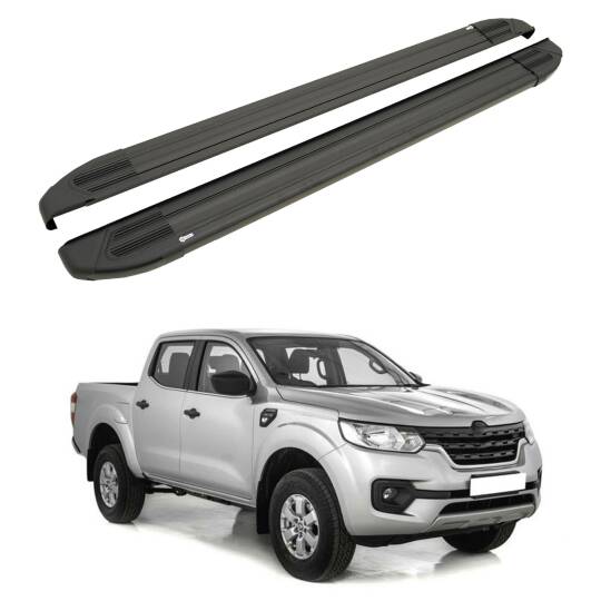 TURTLE Fits Renault Alaskan 2017-2025 Side Step Brillant Black
