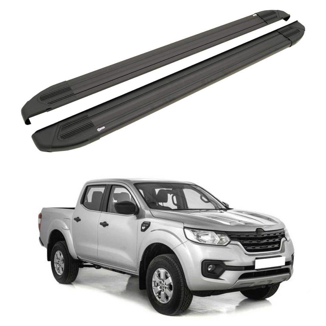 TURTLE Fits Renault Alaskan 2017-2025 Side Step Brillant Black - 1