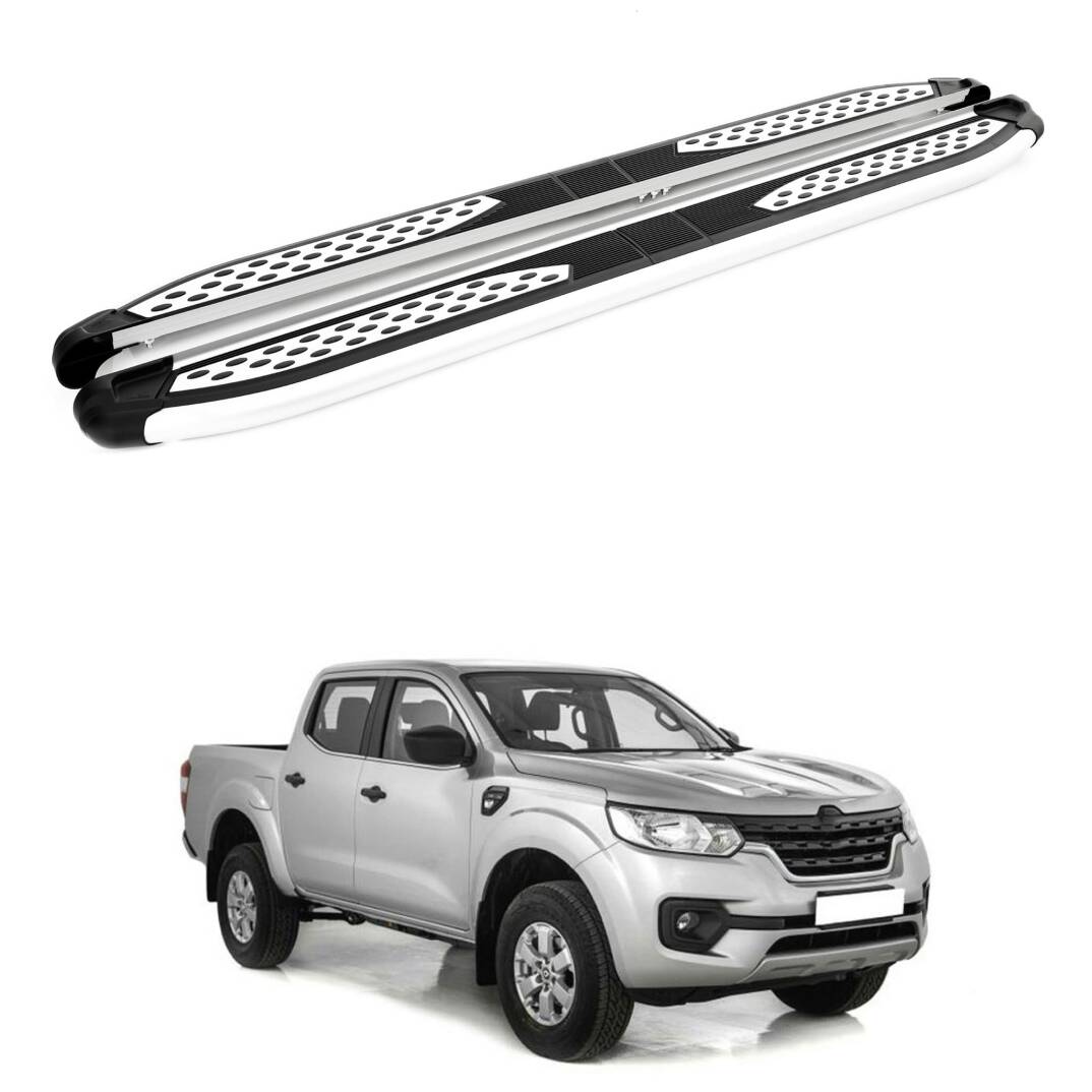 TURTLE Fits Renault Alaskan 2017-2025 Side Step Plus Silver - 1