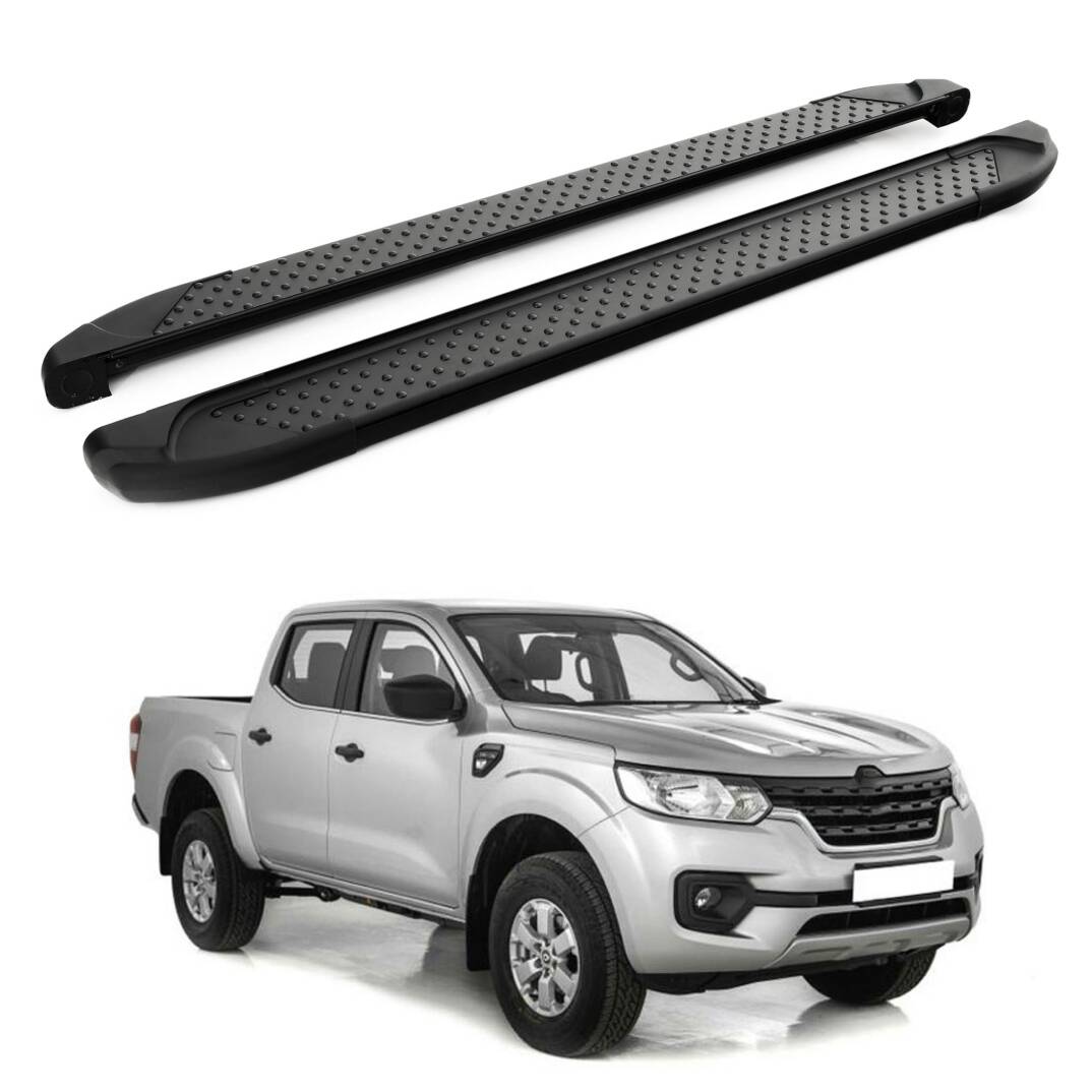 TURTLE Fits Renault Alaskan 2017-2025 Side Step Sapphire V1 Black - 1