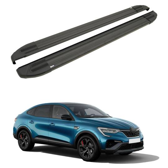 TURTLE Fits Renault Arkana 4X4 [Ru] 2019-2025 Side Step Brillant Black