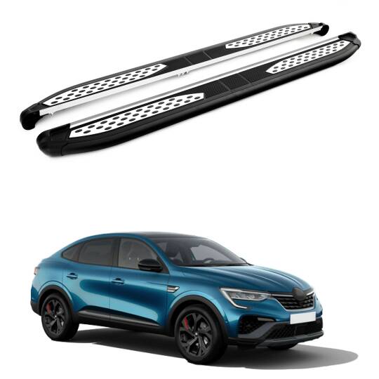 TURTLE Fits Renault Arkana 4X4 [Ru] 2019-2025 Side Step Plus Black