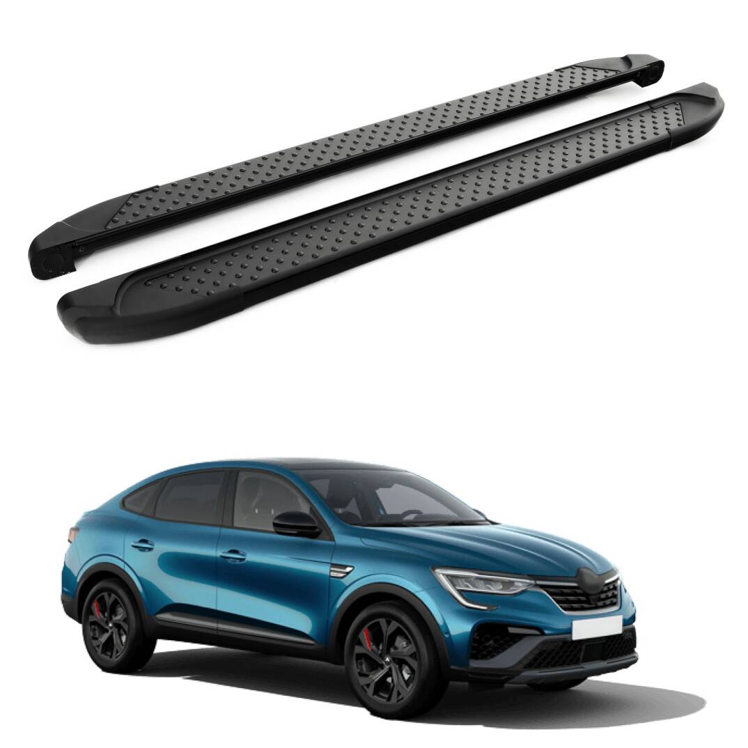 TURTLE Fits Renault Arkana 4X4 [Ru] 2019-2025 Side Step Sapphire V1 Black - 1