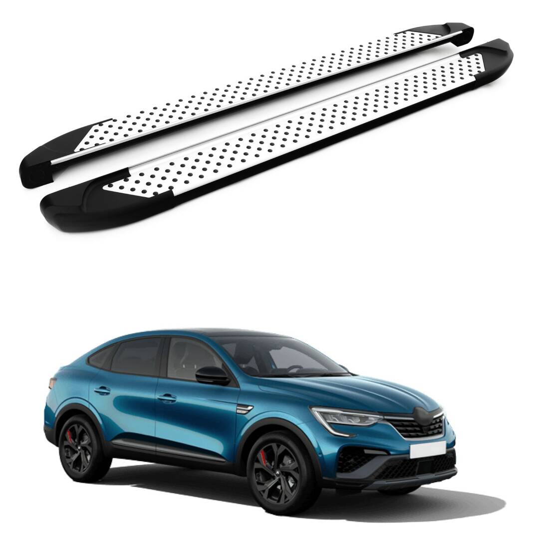 TURTLE Fits Renault Arkana 4X4 [Ru] 2019-2025 Side Step Sapphire V1 Silver - 1