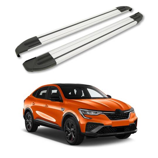 TURTLE Fits Renault Arkana (J87) 2021-2025 Side Step Brillant Silver