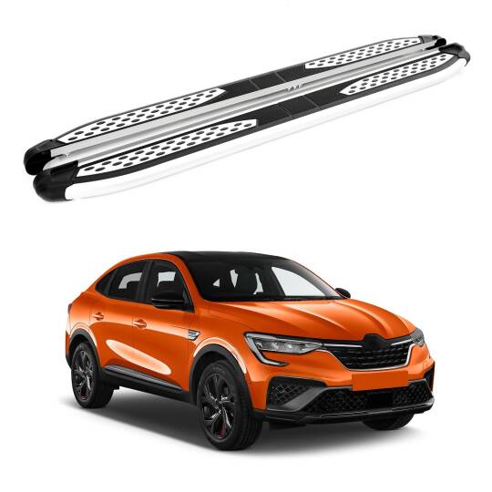 TURTLE Fits Renault Arkana (J87) 2021-2025 Side Step Plus Silver