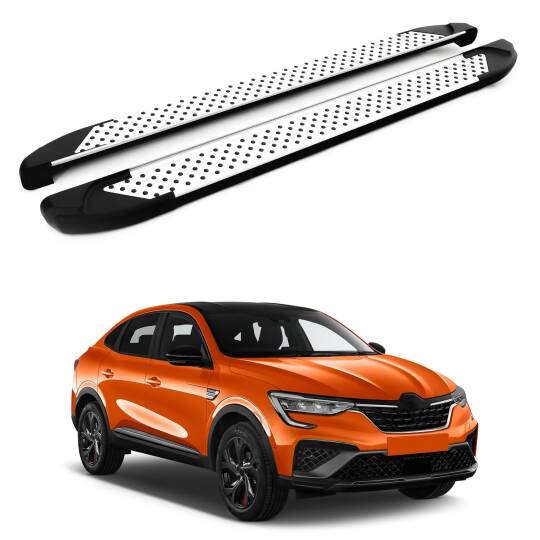 TURTLE Fits Renault Arkana (J87) 2021-2025 Side Step Sapphire V1 Silver