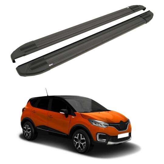 TURTLE Fits Renault Captur (J87) 2013-2019 Side Step Brillant Black