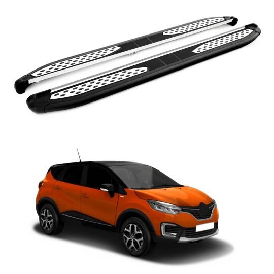 TURTLE Fits Renault Captur (J87) 2013-2019 Side Step Plus Black