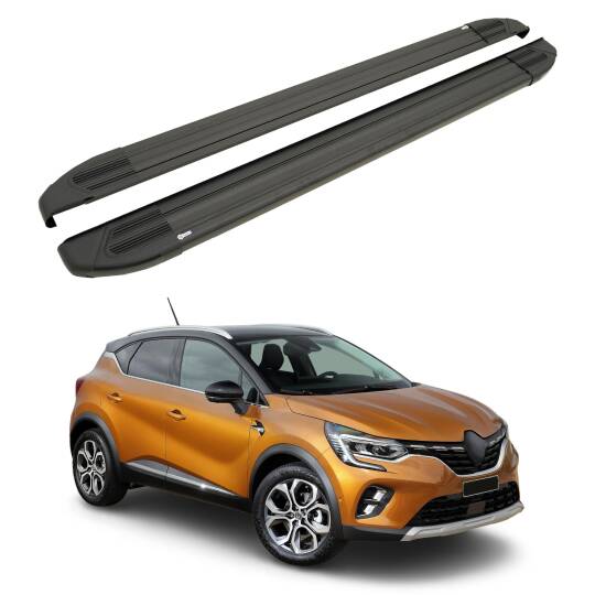 TURTLE Fits Renault Captur (Jb/Je) 2020-2023 Side Step Brillant Black