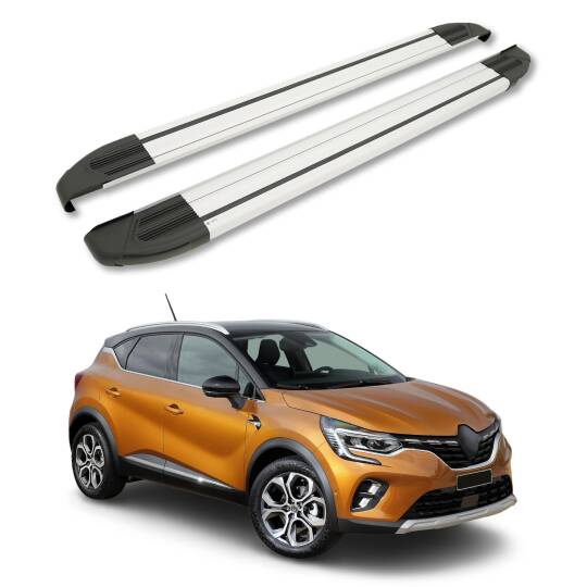 TURTLE Fits Renault Captur (Jb/Je) 2020-2023 Side Step Brillant Silver