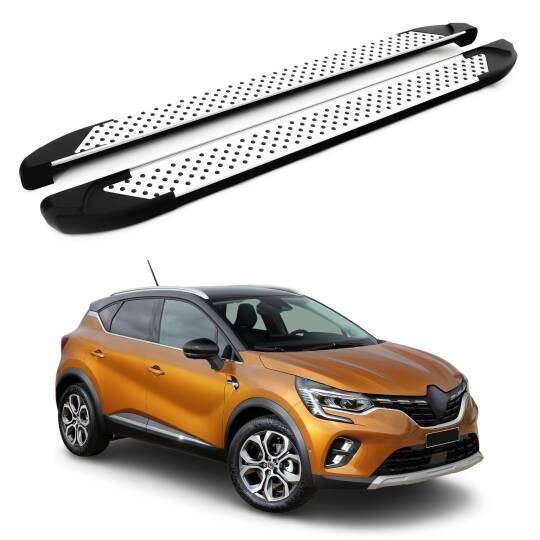 TURTLE Fits Renault Captur (Jb/Je) 2020-2023 Side Step Sapphire V1 Silver