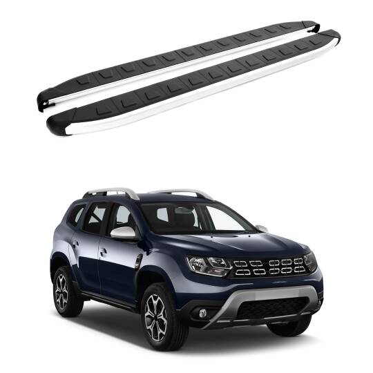 TURTLE Fits Renault Duster (Hm) 2018-2023 Side Step Alyans Silver