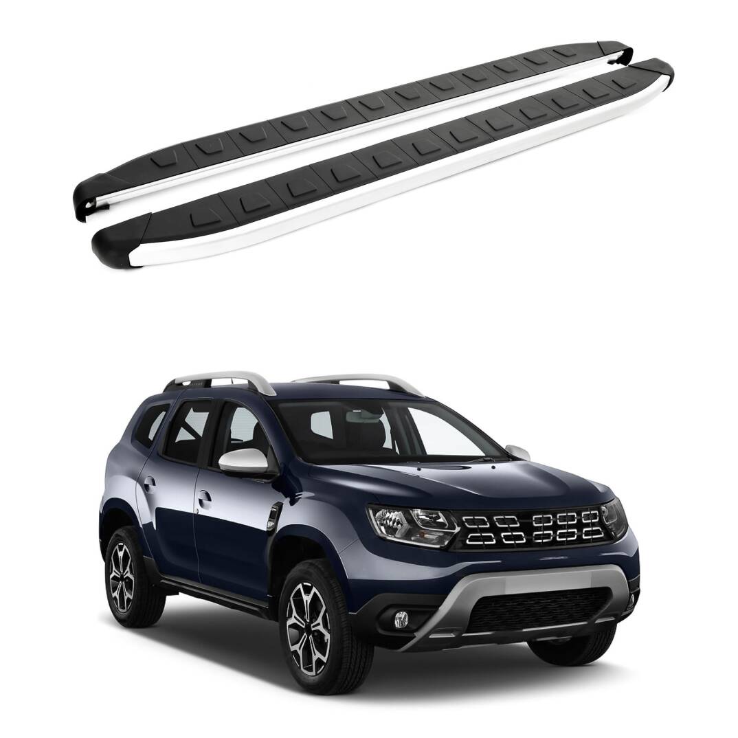 TURTLE Fits Renault Duster (Hm) 2018-2023 Side Step Alyans Silver - 1