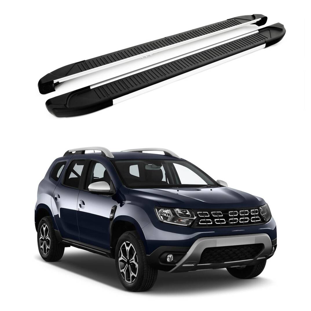 TURTLE Fits Renault Duster (Hm) 2018-2023 Side Step Another Silver - 1