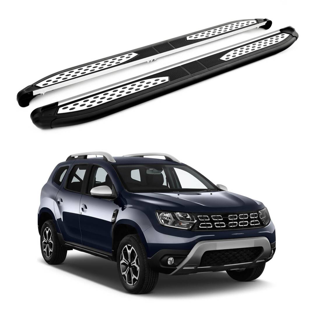 TURTLE Fits Renault Duster (Hm) 2018-2023 Side Step Plus Black - 1