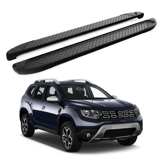 TURTLE Fits Renault Duster (Hm) 2018-2023 Side Step Sapphire V1 Black