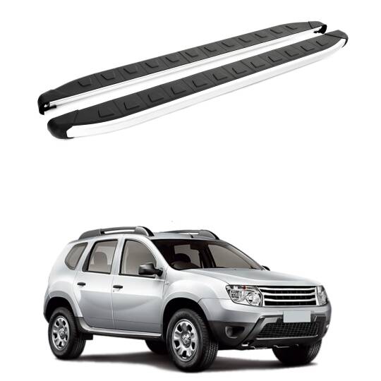 TURTLE Fits Renault Duster (Hs) 2010-2013 Side Step Alyans Silver