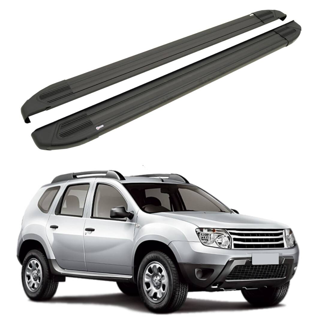 TURTLE Fits Renault Duster (Hs) 2010-2013 Side Step Brillant Black - 1