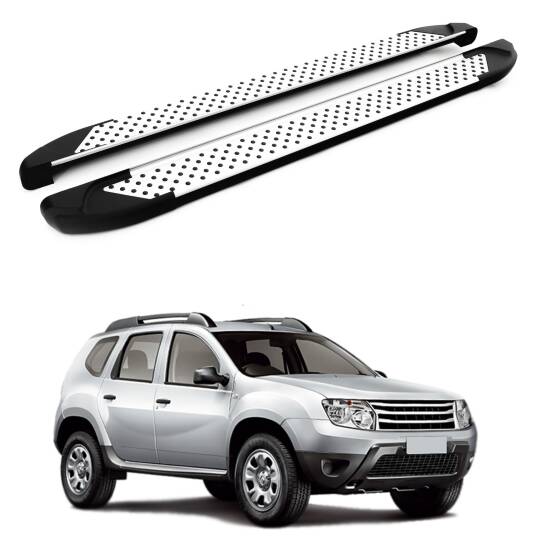 TURTLE Fits Renault Duster (Hs) 2010-2013 Side Step Sapphire V1 Silver