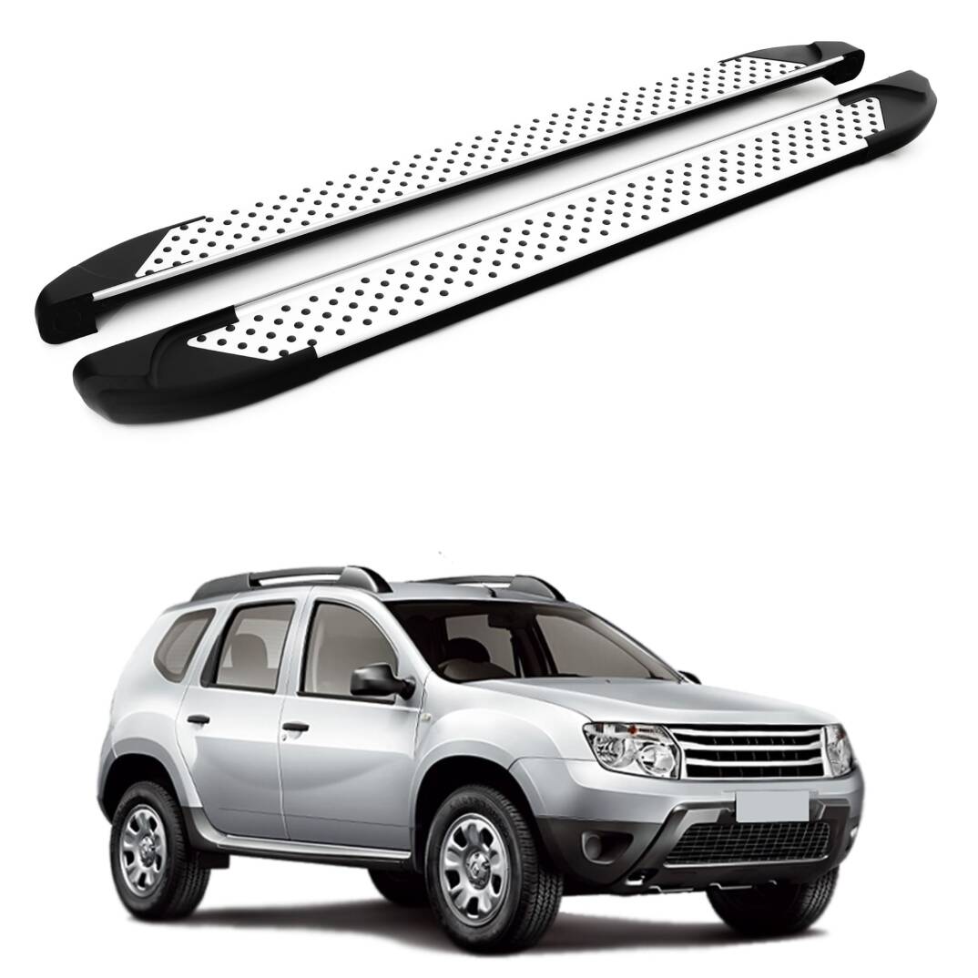 TURTLE Fits Renault Duster (Hs) 2010-2013 Side Step Sapphire V1 Silver - 1